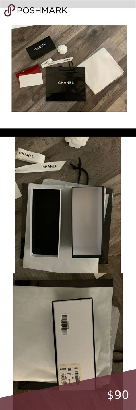 chanel empty box|Chanel gift wrap set.